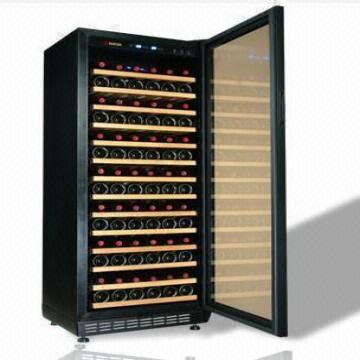 270l Compressor Wine Cooler 128 Bottles Air Cooling Control China 270l Compressor Wine Cooler 128 Bottles Air Cooling System Humidity
