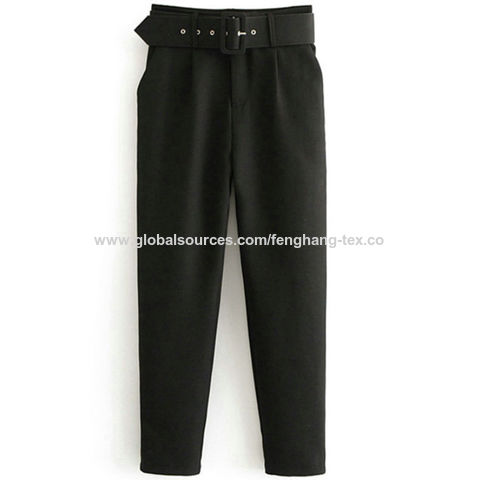 China Las bragas casuales Capris de las mujeres con las bragas elegantes de  la hembra de Streetwear de los pantalones de las bragas de la correa  encendido Global Sources,Bragas casuales,Capris casual de