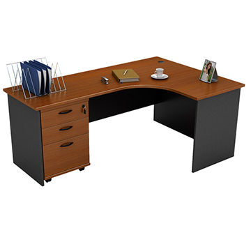 China Eco Friendly Wooden L Shape Office Desk From Liuzhou