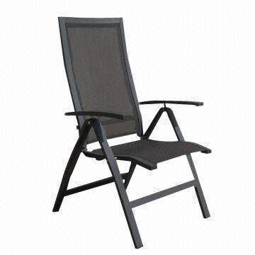 Aluminum Outdoor Foldable Patio Chair Measures 71 5x62x113cm