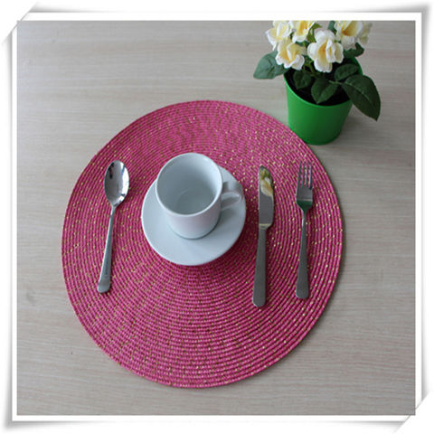 China Doily Round Plastic Pp Wove Tables Placemats A Set Of Green Reusable On Global Sources Placemat Woven Green Reusable Pp Placemats, Round Green Placemats