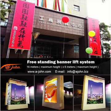 Ajohn Patented Free Standing Outdoor Banner Display Stand Global