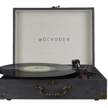 wockoder briefcase turntable