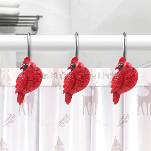 China Stlye 3d Cardinal With, Cardinal Shower Curtain Hooks
