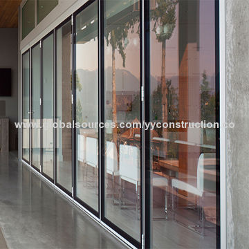 Interior Bifold Glass Door Double Glazed For Residential