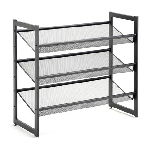 Global Sources India Black Metal Shoe Rack