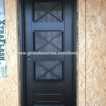 Luxury Steel Safety Door Fancy Design Iron Entry Door For