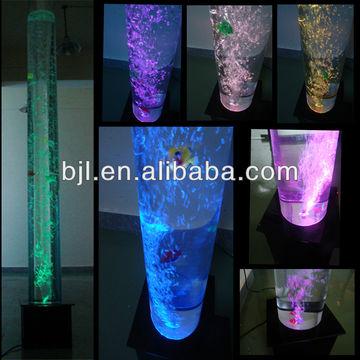 Home Decoration Acrylic Bubble Tube With Led Light Colorful