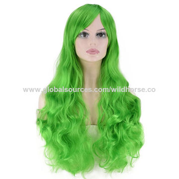 China Long Curly Wavy Hair Wig Cheap Anime Multicolor Cosplay Wig Synthetic Hair Extensions On Global Sources Human Hair Wigs Synthetic Wigs Hair Closures