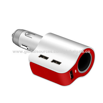 Global Gate Cigarette Lighter Adapter 3 Usb Port In Car Charger For Car Global Sources