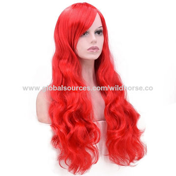 China Long Curly Wavy Hair Wig Cheap Anime Multicolor Cosplay Wig