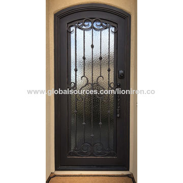 Luxury Steel Safety Door Fancy Design Iron Entry Door For