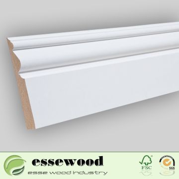 White Primed Skirting Mouldings Cornice Mdf Decorative Moulding