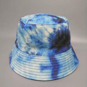 blue tie dye bucket hat