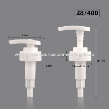 white soap dispenser pump
