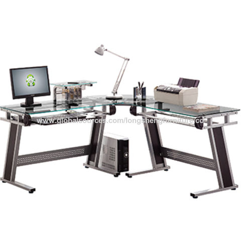 China L Shape Computer Desk From Foshan Manufacturer Long Sheng