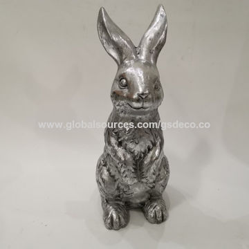 Large Sitting Hare Statue Rabbit Bunny Garden Statue Ornament 46cm