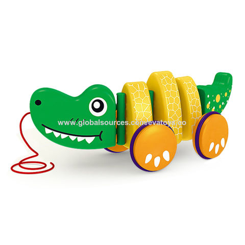 wooden crocodile pull toy