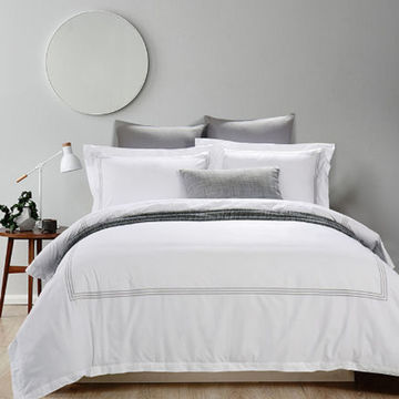 China Cotton White Bedding Set, Luxury White Bedding King Size