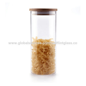 China 1000ml High Borosilicate Gl Cylinder Air From Xuzhou China 1000ml High Borosilicate Gl Cylinder Air Food Storage Container Canister Jar With Bamboo Lid