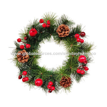 China Christmas Wreaths Customized Artificial Christmas Wreath For