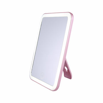 Square Desktop Mirror Led Cosmetic, Square Vanity Mirror With Lights