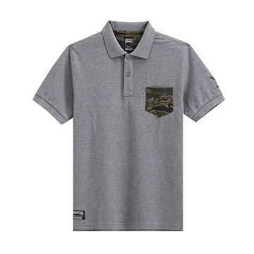 China Men S Polo Shirt With Camouflage Printed Pocket Made Of