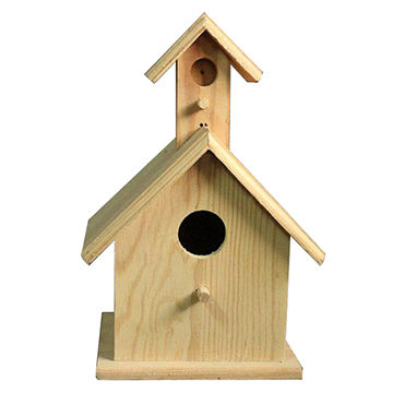 China Customized Size Hanging Bird House Wooden From Yantai