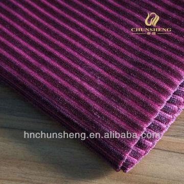 100 Polyester Knitted Short Hair Wale Strip Printed Corduroy