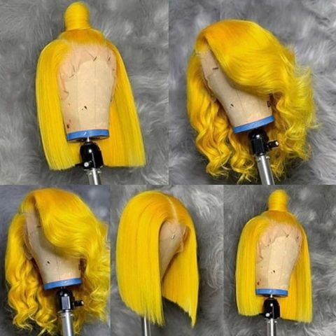 yellow human hair