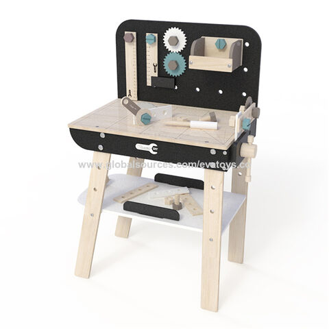 wooden play workbench