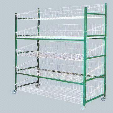 China Wire Shelf With Wheels Chrome Or Powder Coating On Global Sources Wire Shelf China