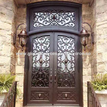Modern Galvanized Wrought Iron Single Door Design With Safety