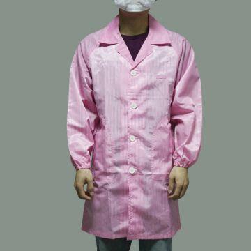 pink and white coat