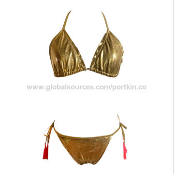 gold bikini set