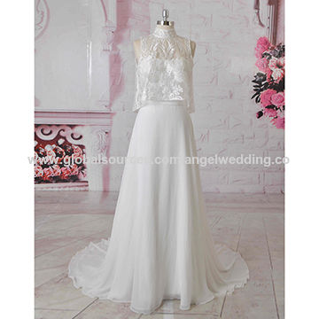 A Line Wedding Dress Lace Bolero Jacket Plus Size Halter Style