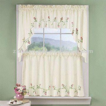 Kitchen Curtains Size 3pcs Set 60x36 1pc 30x36 2pcs Fabric