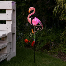 China Flamingo Smart Solar Light Metal Outdoor Garden Silhouette China Flamingo Smart Solar Light Metal Outdoor Garden Silhouette Ornament Animal Waterproof Home Decor