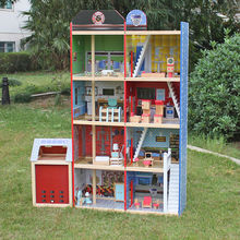 large wooden fire station