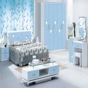 A Bedroom Set With 1 Wardrobe 1 Bed 2 Bed Tables And A