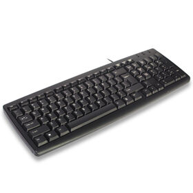 Spritzwassergeschützte kabelgebundene Tastatur mit laserbeschrifteten Tasten, ideal für Gaming, komfortable Bedienung