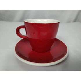 Stackable 5oz Espresso Coffee Cups With Saucers and Stand - Set of 6
