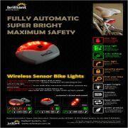 brilliant Bike LED Automatic Wireless Sensor Brake Rear Light Lamp Made inTaiwan