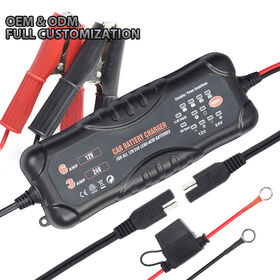 Cargador de Batería de Coche Inteligente Universal 12V 24V 6A, Cargador de Pulso Automático, Diseño Impermeable