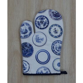 Oven Mitts and Pot Holder, Made of 100% Cotton, with Polyester Filling and Pigment Printing