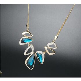 Crystal Alloy big neklace for party and show