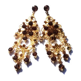 Metal Alloy Nickel and Lead free rhineste Stud drop Earrings for woman