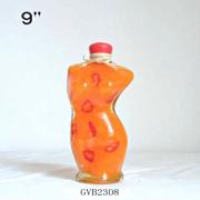 9 Inch Vinegar Bottle Filled With Vegetables Ideal For Decoration