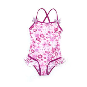 Kinder Bademode mit Allover-Blumendruck, kundenspezifische Designs, Logos und Etiketten sind willkommen