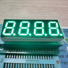 Afficheur LED 7 segments à 4 chiffres de 0,56 pouce (14,2 mm) - Vert Pur, Anode Commune pour Tableaux de Bord et Appareils Ménagers